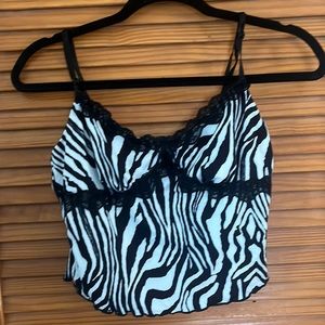 Zebra Shein Tank Top Going Out Top
